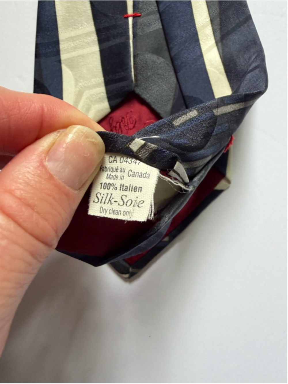 Vintage Proliforni Milano 100% Italian Silk Tie Abstract Geometric Wide 4” - Picture 5 of 6